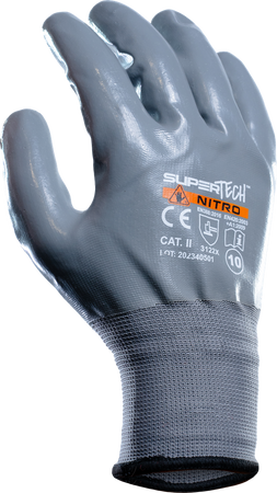 Rękawice powlekane nitrylem SuperTech Nitro / rozmiar 10