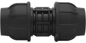 Złączka zaciskowa PP 40x40 PN16, do rur PE, kolor czarny