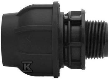 Złączka zaciskowa PP 40x5/4" GZ gwint zewnętrzny PN16, do rur PE, kolor czarny