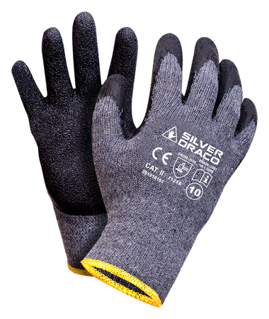 Rękawice powlekane lateksem Silver Draco / rozmiar 10