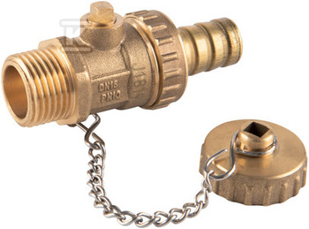 Kurek kulowy spustowy, wkrętny, 1/2", F-Comfort