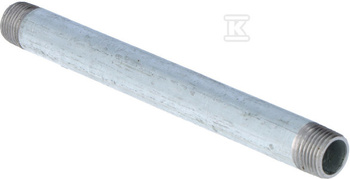 Sztucer stalowy ocynkowany 1" dł.0.30m dwustronnie gwintowany