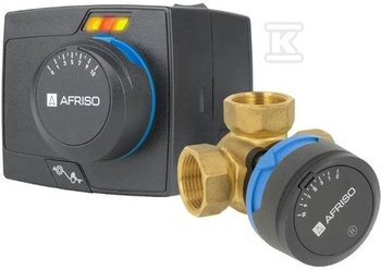 Zestaw regulacyjny ProClick: 3-drogowy obrotowy zawór mieszający ARV 382 Vario ProClick, DN20, Rp3/4", Kvs 3,5 - 9 m3/h + siłownik elektryczny ARM 343 ProClick