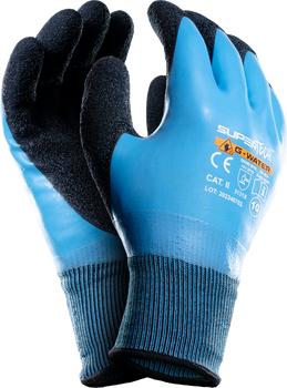 Rękawice powlekane lateksem SuperTech G-WATER / rozmiar 9