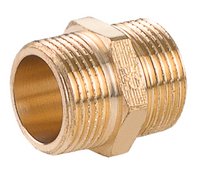 Nypel mosiężny wzmocniony 1 1/2" GZ/GZ